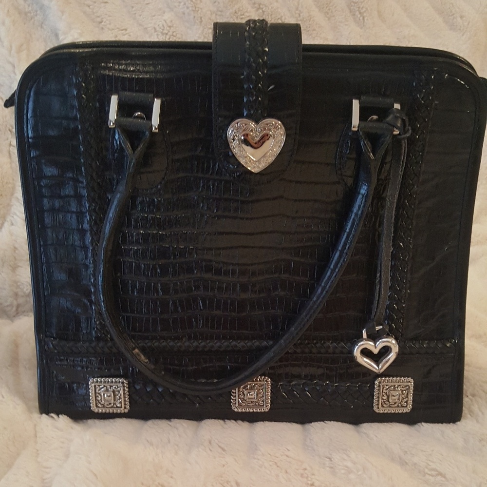 Brighton black double handle bag
